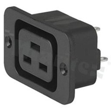 Złącza zasilające AC/DC; Female; Flanges, Panel, Screw; Quick Connect; -25 st.C - 70 st.C