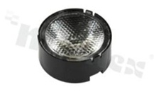 Soczewka do diod LED high power; kąt rozsyłu: 12.4 stopni FWHM; ilość diod: 1; rozmiar: okrąg 22.4mm; wysokość: 9.86mm; rodzaj materiału: PMMA; sposób mocowania: ramka
