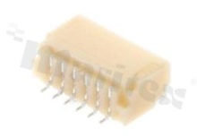 Header for PCB; pitch 1.00mm; 6-contacts; SMD; male; side entry; 50V/1A