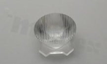 Soczewka do diod LED high power; kąt rozsyłu: Owalny 12 x 49 stopni FWHM; ilość diod: 1; rozmiar: okrąg 22mm; wysokość: 12.1mm; rodzaj materiału: PMMA; sposób mocowania: taśma; kołek