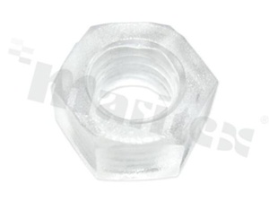 Nakrętka do tulejek dystansowych; M3; wysokość: 2.7mm; klucz 5.5mm;  nylonowa