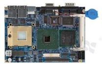 Intel Core Duo /Core 2 Duo /Celeron M 3.5" Micro Module with Intel 945GME + ICH7-MChipset; Dual View; 2-CH LVDS; 5.1-CH / 7.1-CH Audio; S/PDIF; Dual Realtek RTL8111C Gigabit Ethernet; 1 Mini PCI; 1CF; 2 SATA; 2COM; 4 USB; 8-bit GPIO