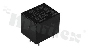 Przekaźnik elektromagnetyczny; prąd znamionowy 15A; napięcie cewki 12VDC; pojedynczy styk zwierny (1A); 10A/28VDC; 10A/277VAC