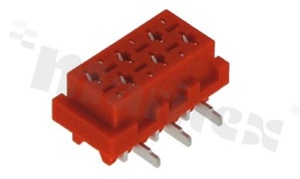 Low profile PCB connector; pitch 1.27mm; 6-contacts; SMD; female; top entry