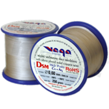 Silver coated copper wire; diameter 0.60mm; SWG 24; -40+105 deg.C; 100m; 250g.
