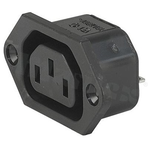 AC/DC power connectors; Female; Flanges, Panel, Screw; Quick Connect; -25 deg.C - 70 deg.C