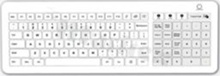 Klawiatura szklana IP68; biała; Bluetooth&RF; touchpad; wymiary 436 x 160 x 20 mm