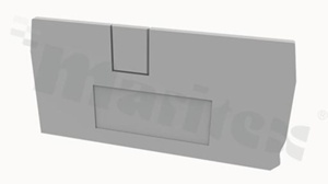 Ścianka końcowa/wewnętrzna do złączy przelotowych ; grubość 1,5mm; szara; montaż zatrzaskowy