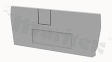 End/internal wall for through terminal blocks; 1,5mm thick; grey; snap-on mounting