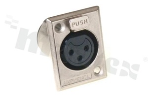 Złącze XLR; męskie; gniazdo; 15A; 133V; 14AWG; PIN: 3; IP40