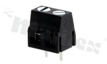 Listwa zaciskowa do PCB; w rastrze 5.00mm; 2-torowa; pionowa; na przewód 2.50mm2 (AWG 26-14); ze śrubami na wkrętak płaski; z ruchomą osłoną przewodu; klatka mosiężna; czarna; UL 300V/12A, TUV 250V/15A