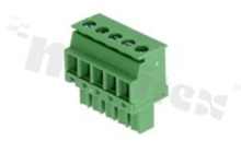 Pluggable terminal block; 3.81mm pitch; 5-ways; female; for wire 0.5-1.50mm2(28-16AWG); wire insertion direction 90° to plug-in direction; p.bronze contacts; brass cage; UL 300/8A