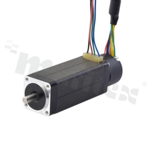 Silnik; Stepper z zamkniętą pętlą; dwubiegunowy; 2 fazy; kąt kroku 1.8 st.; trzymający moment obrotowy 0.054Nm; 0.8A; 8.5ohm; 5.6mH; koder 1000PPR(4000CPR); 4 przewody; 20.3x20.3x68mm