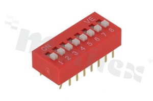 Przełącznik DIP Switch; THT; 8-sekcyjny; raster 2.54mm