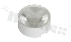 Lens for LED high power; angle: 31 degrees ; Number of LEDs: 1; Dimensions: round 22.40mm; Height: 9.13mm; material: PMMA; Fastening: tape