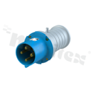 363P9; Wtyk na przewód; zasilający AC 3-fazowe; męskie; 63A; 250VAC; IP44; seria Tough&Safe