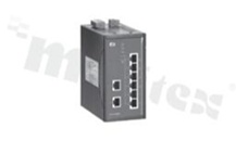 Switch przemysłowy niezarządzalny z funkcją PoE; 8 portów 10/100Base-T(X); 4 porty PoE; temp. pracy: -10+60 st.C; zasilanie 48VDC; montaż na szynie DIN