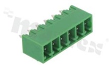 Listwa zaciskowa rozłączalna; w rastrze 3.81mm; 6-torowa; męska; pionowa; zabudowana; UL 300V/8A; TUV:250V/7A