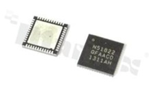 Chip; SoC; RF; transceiver; 32bit ARM Cortex M0; 16 channels; 2400MHz; +4dBm; -93dBm; 10bit; GPIO, SPI, 2-wire, UART; 256/128KB Flash; 16KB RAM; GFSK; 1.8-3.6V; QFN 48-pin (6x6mm)