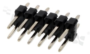 Pin Header; pitch 2.54mm; 2x6 pins; assembly: THT; male; straight; double row