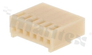Crimp terminal housing; pitch 2.54mm; 6-contacts; female; applicable wire AWG#22-28; 250V/3A