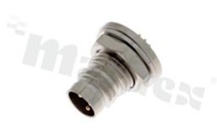 Plug M12, A code, 3 pins, female, straight, 4A, for wire, ,screw thread, screw type, IP67