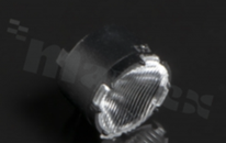 Soczewka do diod LED high power; mid power; kąt rozsyłu: Owalny 48 x 20 stopni FWHM; ilość diod: 1; rozmiar: okrąg 10mm; wysokość: 7.9mm; rodzaj materiału: PMMA; PC; sposób mocowania: klej