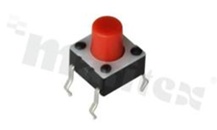 Przełącznik Tact Switch; THT; wymiary korpusu 6.0x6.0; h=7.3mm; pionowy; o sile nacisku 260gf; przycisk okrągły