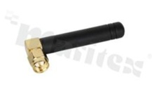 Antena; prętowa kątowa; GSM; 900-1800MHz; 2.0dBi; VSWR<2.5; liniowa; dookólna; SMA; przykręcana; 48x16.7mm; czarny