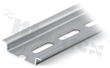 Mounting DIN rail; steel; TS35;35 x 7,5mm; 1mm thick; 2m long; with perforation; silver