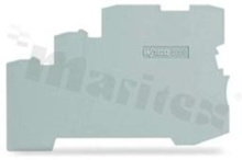 End and intermediate plate; 1 mm thick; for 3-conductor terminal blocks; gray