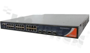 Industrial 28-port rack mount managed Gigabit Ethernet switch with 24x10/100/1000Base-T(X) and 4x 100/1000Base-X; SFP socket; operating temperature -40+70 deg.C