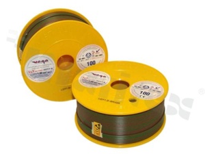 Przewód pojedynczy LGY/H05V-K; z wielodrutową miedzianą żyłą; brązowy/zielony; przekrój 1.00mm2; AWG 17; 500V; -40+105 st.C; 100m.