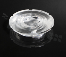 Lens for high power LEDs; beam angle oval: 25+60 degrees FWHM; number of diodes: 1; size: circle 70mm; height: 13mm; material type: PMMA; mounting method: socket