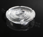 Soczewka do diod LED high power; kąt rozsyłu owal: 25+60 stopni FWHM; ilość diod: 1; rozmiar: okrąg 70mm; wysokość: 13mm; rodzaj materiału: PMMA; sposób mocowania:gniazdo