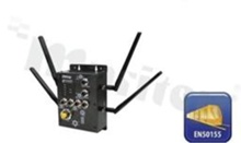 Industrial EN50155 IEEE 802.11 a/b/g/n wireless access pointwith 2x10/100/1000Base-T(X); M12 connector; operating temperature -25+70 deg.C; supply 12...48VDC; connector M23