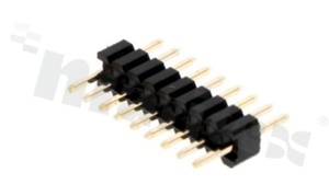 Listwa stykowa do PCB; w rastrze 1,27mm; 1x9 styków; montaż THT; męska; prosta; jednorzędowa; 2.6X2.6X7.2