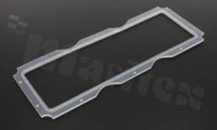 Gasket for LED; Number of LEDs: 12; Dimensions: 153.9x52.3mm; Height: 2.5mm; material: silicone; Fastening: screw