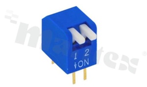 Przełącznik DIP Switch; THT; 2-sekcyjny; raster 2.54mm