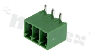 Listwa zaciskowa rozłączalna; w rastrze 3.50mm; 3-torowa; męska; kątowa; zabudowana; UL 300V/8A; TUV:250V/7A