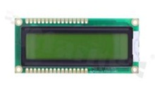 Display LCM; LCD character; 16x2 characters; STN positive yellow-green Y/G ; with yellow-green Y/G LED backlight; viewing angle 6:00;5.0 V; additional English-Japanese font;