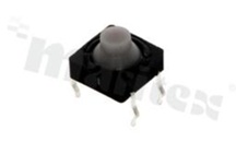 Przełącznik Tact Switch; THT; wymiary korpusu 8x8; h=5.0mm; wodoszczelny; o sile nacisku 180gf; przycisk okrągły
