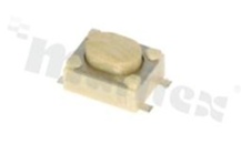 Przełącznik Tact Switch; SMD; wymiary korpusu 3.0x4.0; h=2.5mm; pionowy; o sile nacisku 250gf; przycisk okrągły