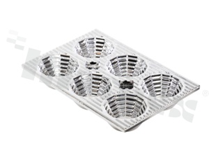 Reflector for LED FLOOD ; Number of LEDs: 6 ; Dimensions: 68x46mm; Height: 10mm