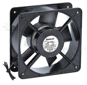 Wentylator; AC; łożysko kulkowe; 586/671m3/h; 50/60Hz; 0.22A; 200-240V; 45W; 2600/3000RPM; 63/68dBA; 22 AWG; silnik indukcyjny z kondensatorem; 1 faza; stop aluminum; -10+70 st.C; 1188g; 180x180x65mm