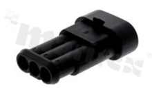 Złącze Superseal; męskie; 3-pin; montaż na kablu; obudowa złącza