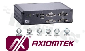 Bezwentylatorowy komputer wbudowany; IEC60945; EN50155; ISO7637;EN50121; Intel Atom E3845/E3827; RAM 4GB; 2xCOM; 2xUSB; 2xM12/2xRJ-45 Ethernet; VGA; DIO; Audio; mPCIe; SIMslot; temp. pracy -25+55C; zasilanie: 9-36V DC