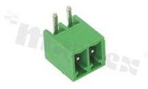 Pluggable terminal block; pitch 3.50mm; 2-ways; male; R/A pin header; closed type; UL 300V/8A; TUV:250V/7A