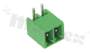 Listwa zaciskowa rozłączalna; w rastrze 3.50mm; 2-torowa; męska; kątowa; zabudowana; UL 300V/8A; TUV:250V/7A