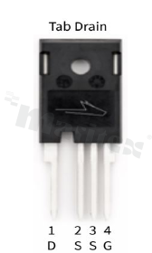 Tranzystor N-MOSFET SiC; unipolarny; 1200V; 25mOhm; -55+175 st.C; THT; TO-247-4